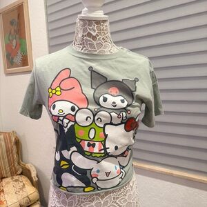 HELLO KETTY Cute Graphic Tee with Cartoon Character